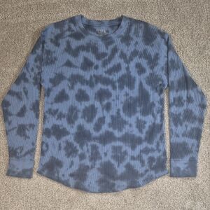 Time and Tru Soft Ribbed Crewneck Tee - Dusty Blue